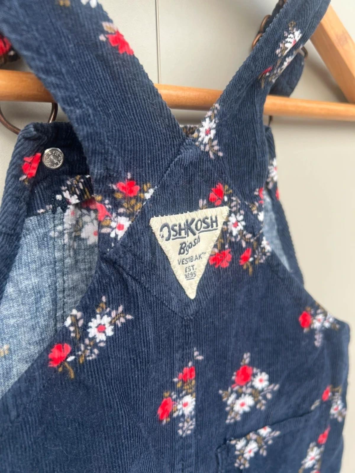 Oshkosh Floral Corduroy Dungarees 18M