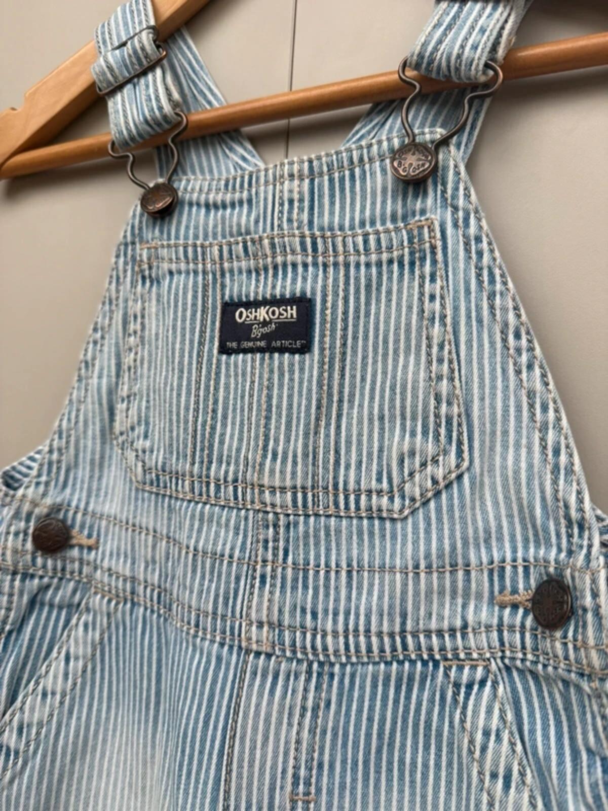 Oshkosh Washed Hickory Shortall Dungarees 18M