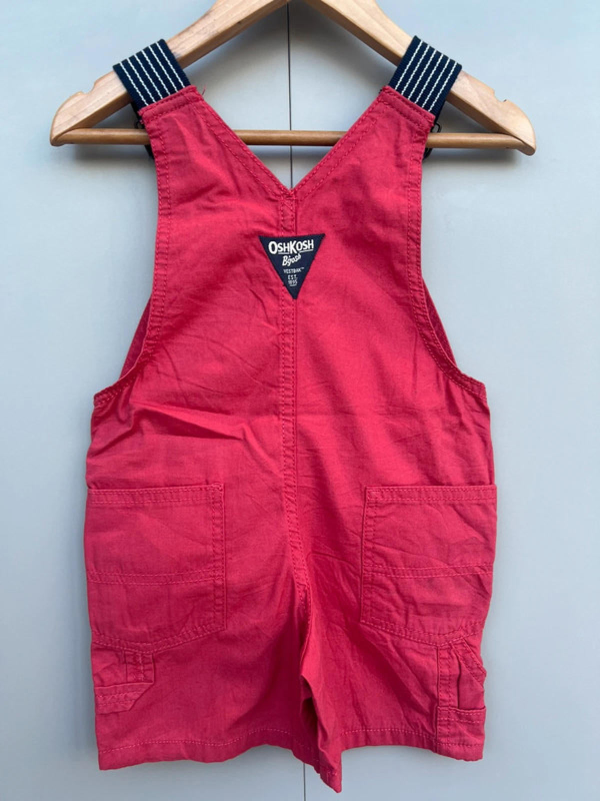 Oshkosh Red Shortall Dungarees 2T