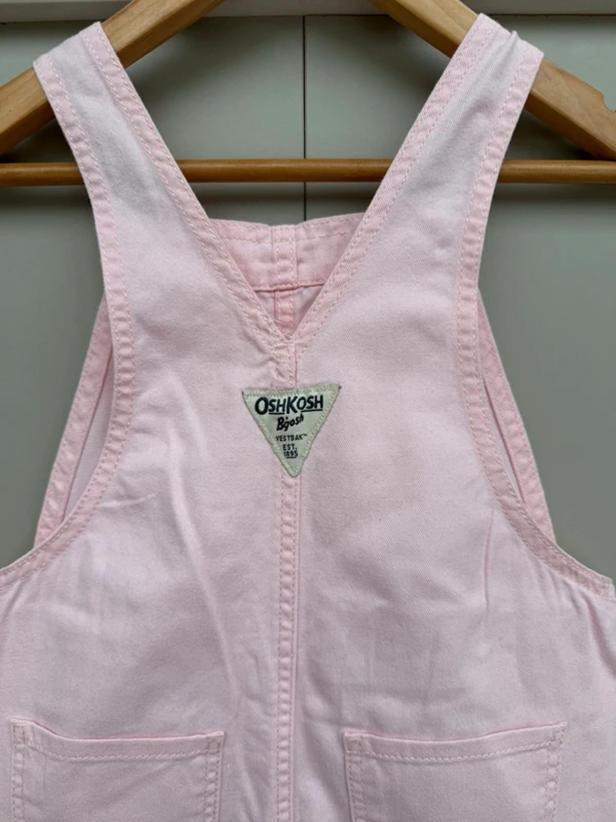 Oshkosh Pink Rose Heart Dungarees 5T