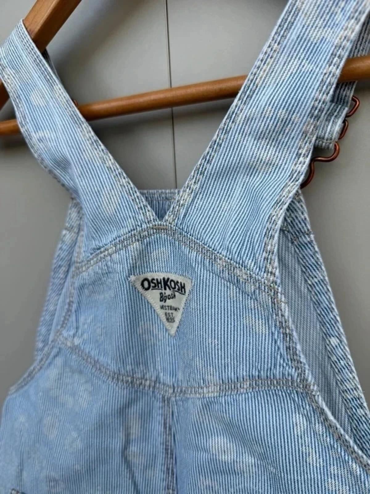 Oshkosh Striped Floral Dungarees 4T
