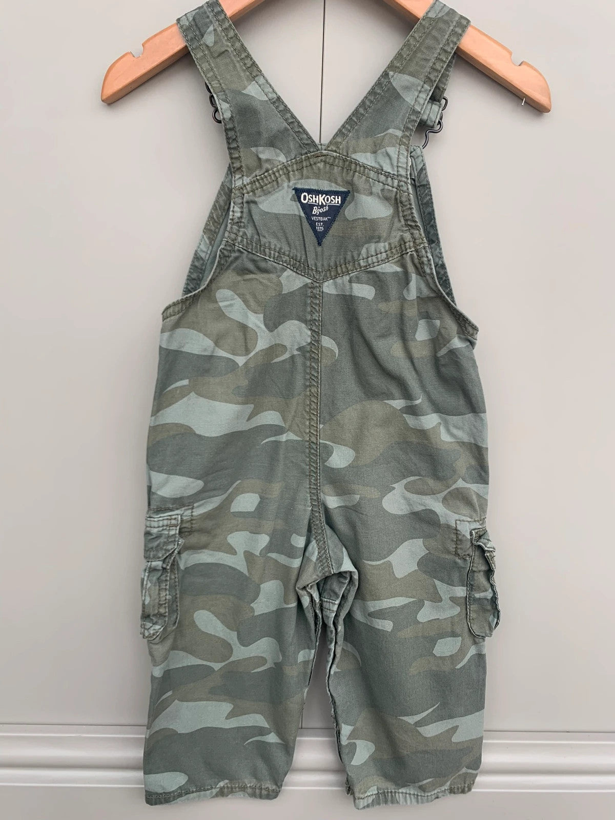 Oshkosh Camo Dungarees  18M