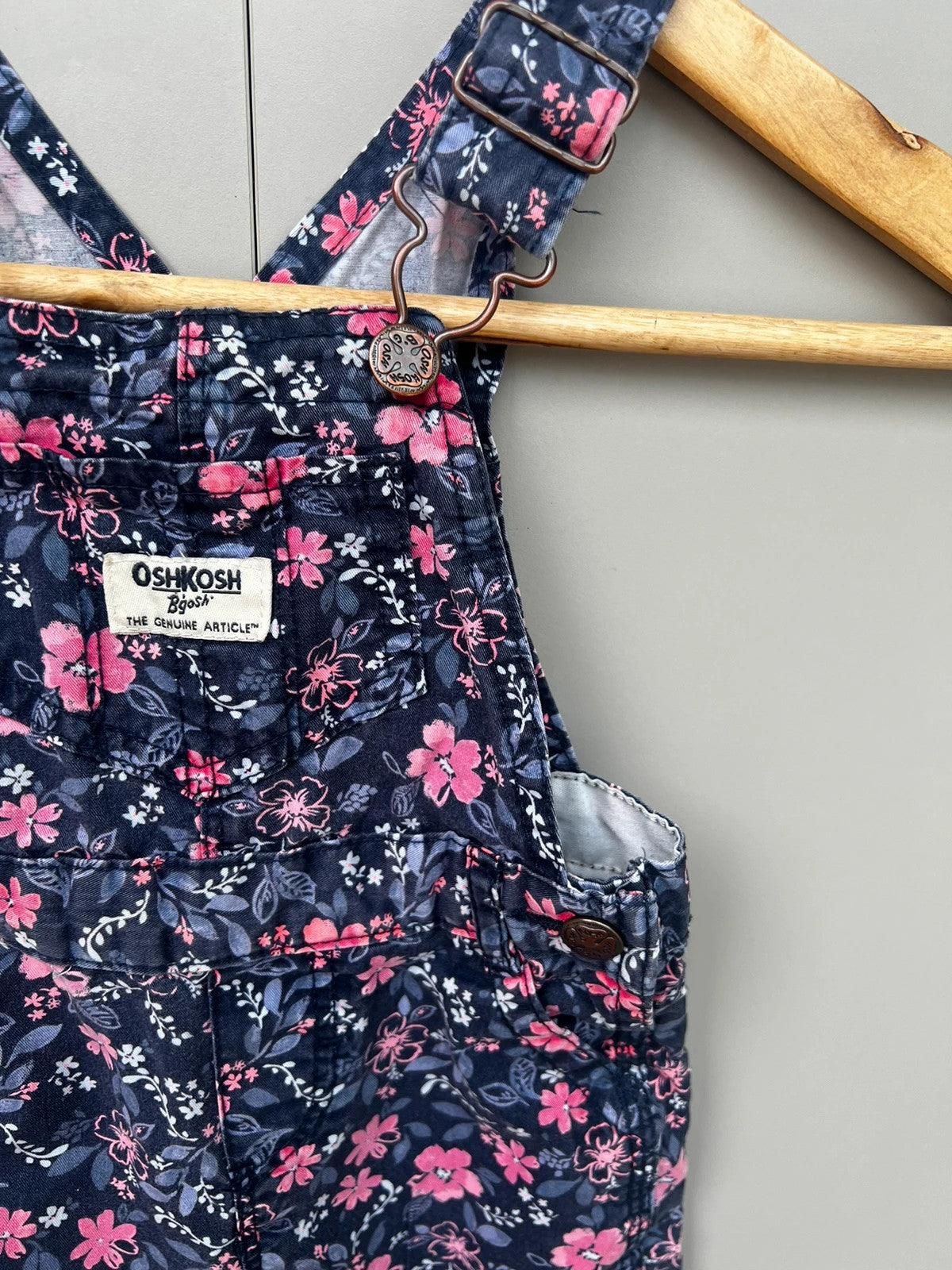 Oshkosh Floral Dungarees 12M