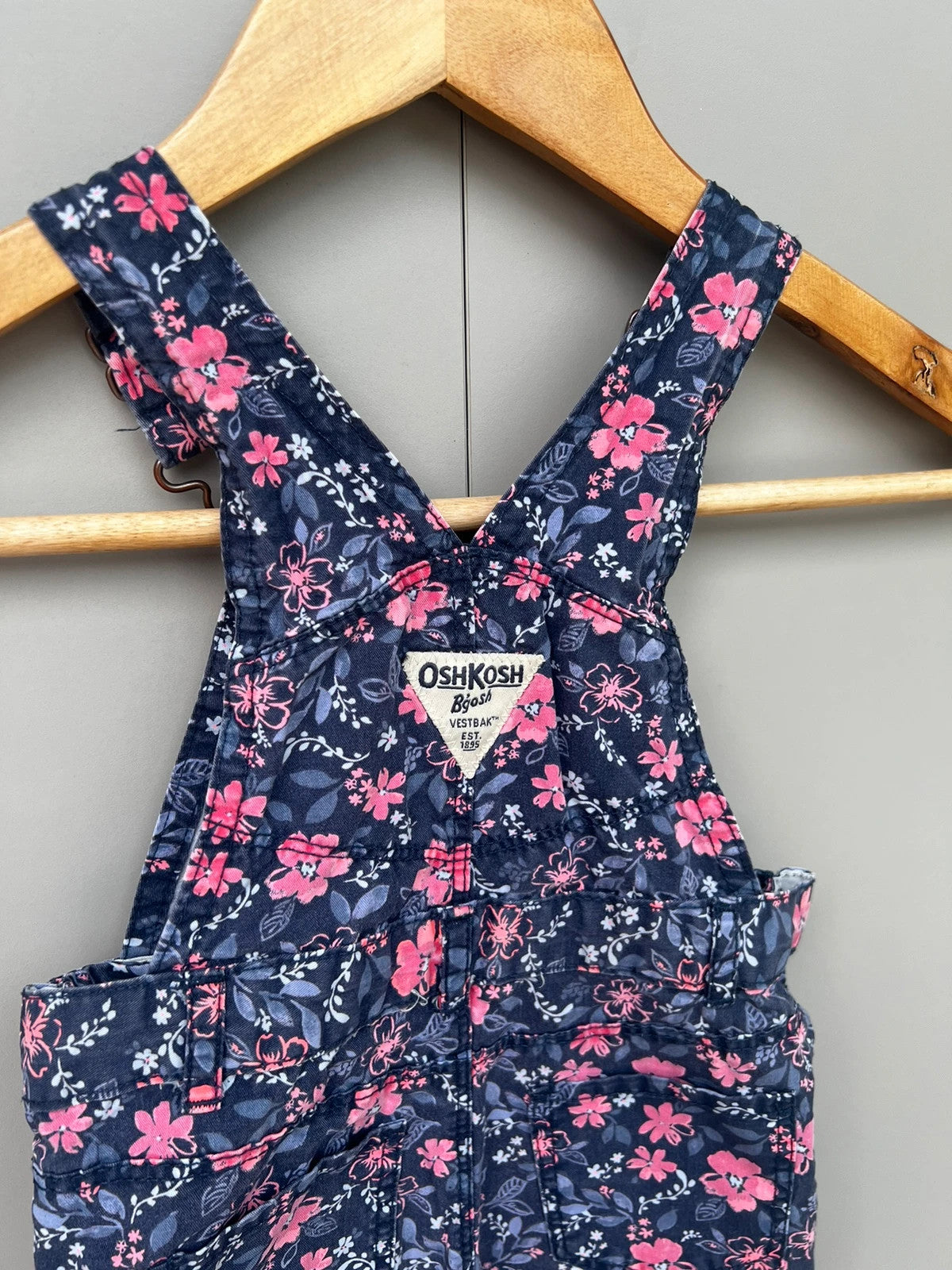 Oshkosh Floral Dungarees 12M