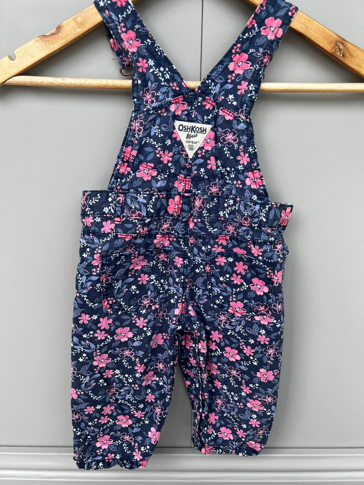 Oshkosh Floral Dungarees 12M