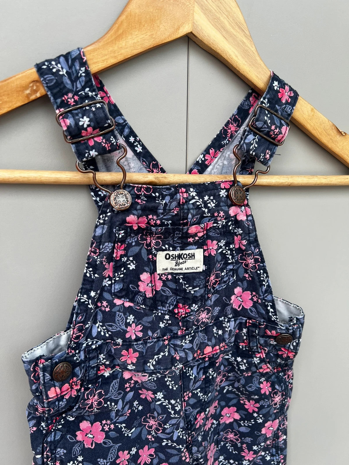 Oshkosh Floral Dungarees 12M