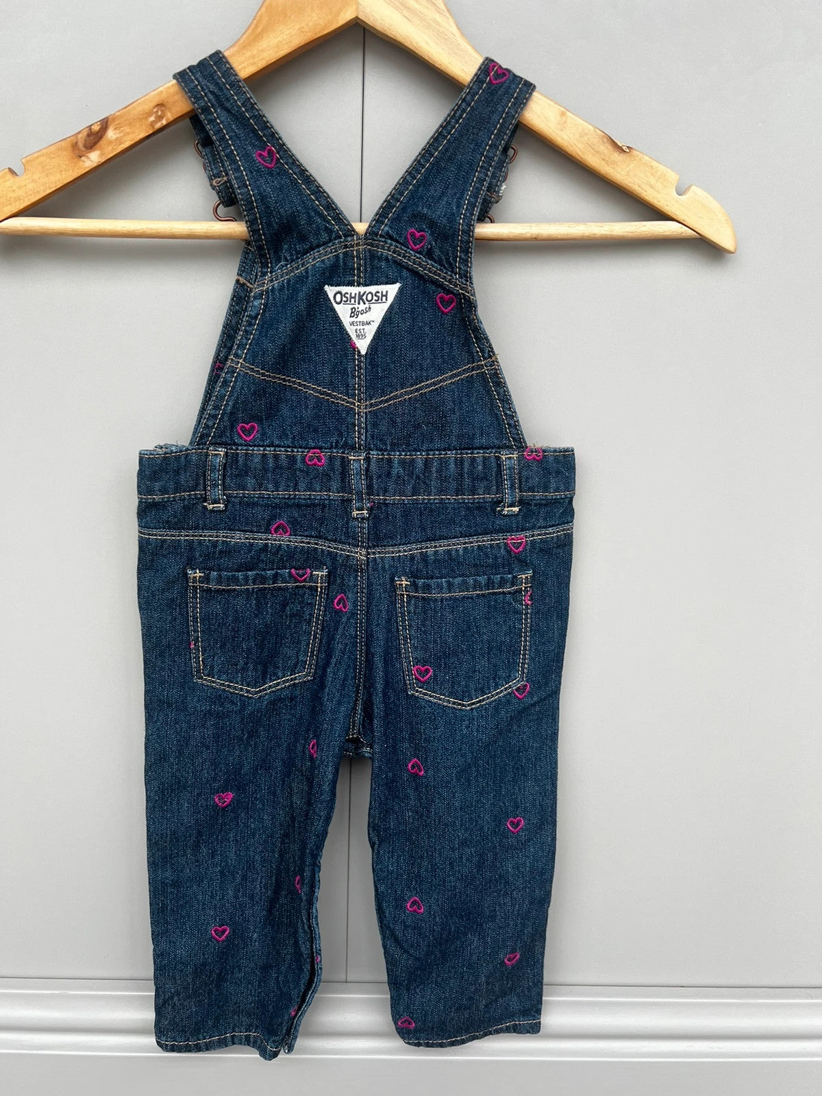 Oshkosh Love Heart Dungarees 12M