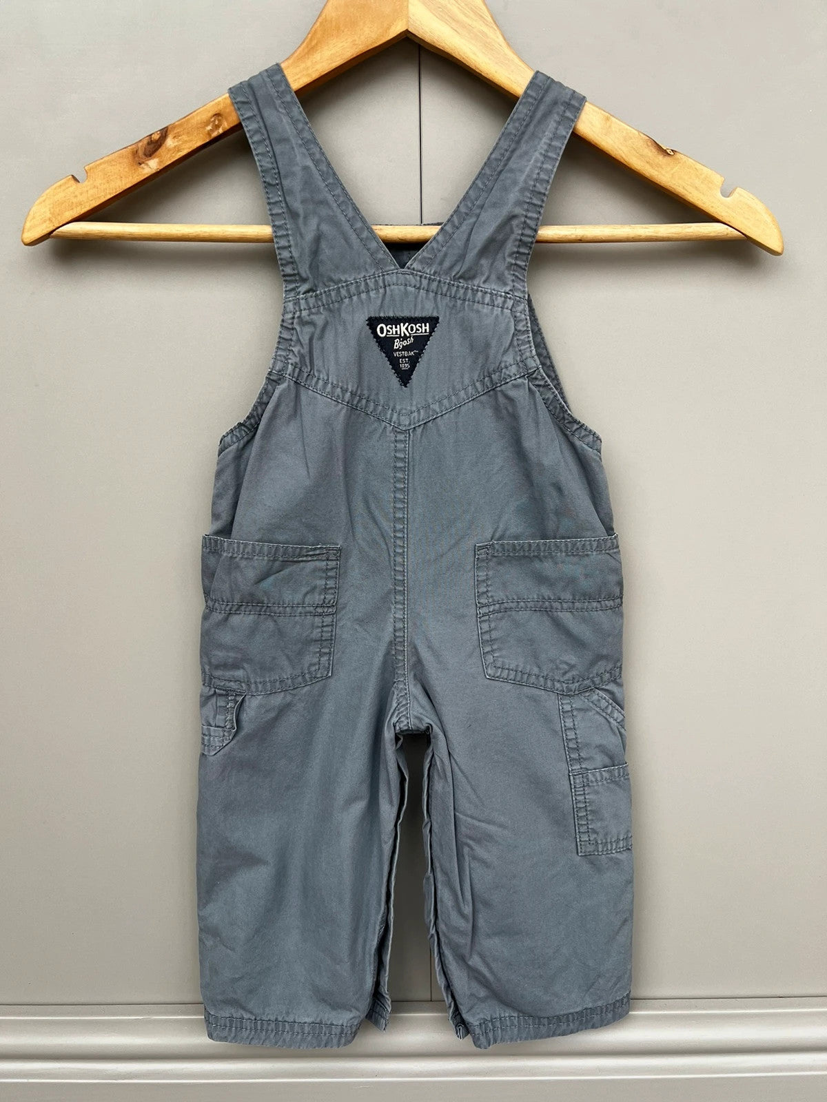 Oshkosh Boys Cargo Grey Dungarees 12M