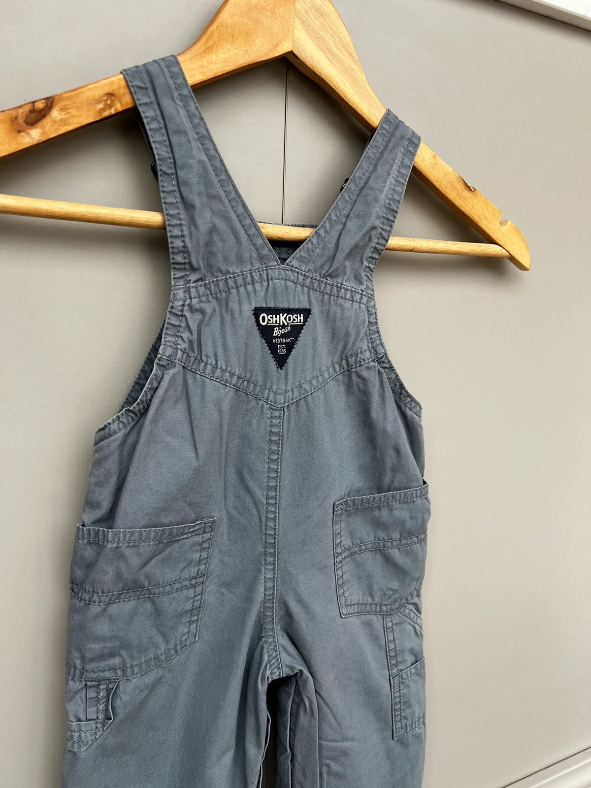 Oshkosh Boys Cargo Grey Dungarees 12M