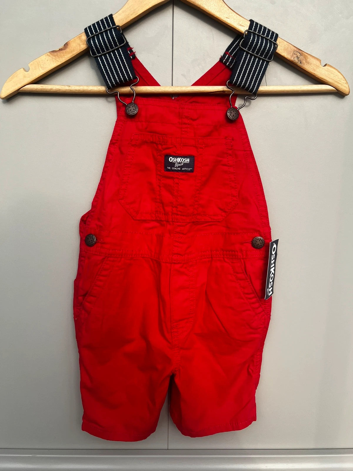 Oshkosh Red Short Dungarees 4T