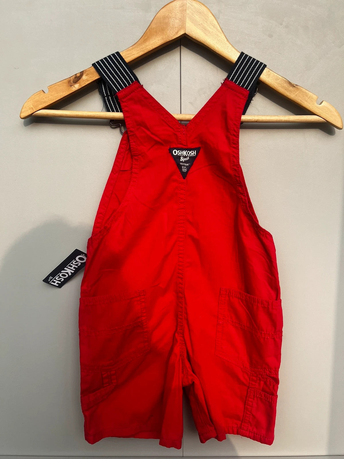 Oshkosh Red Short Dungarees 4T