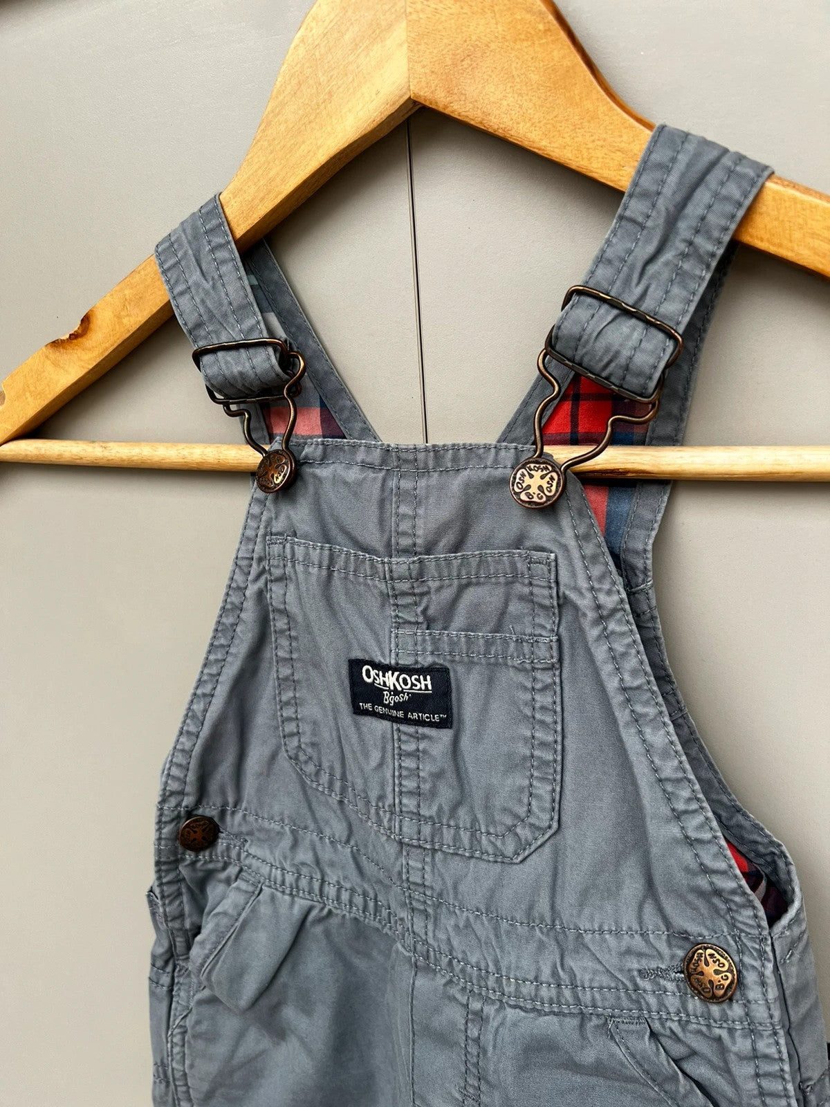 Oshkosh Boys Cargo Grey Dungarees 12M