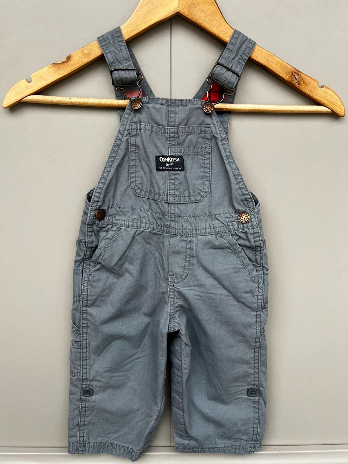 Oshkosh Boys Cargo Grey Dungarees 12M