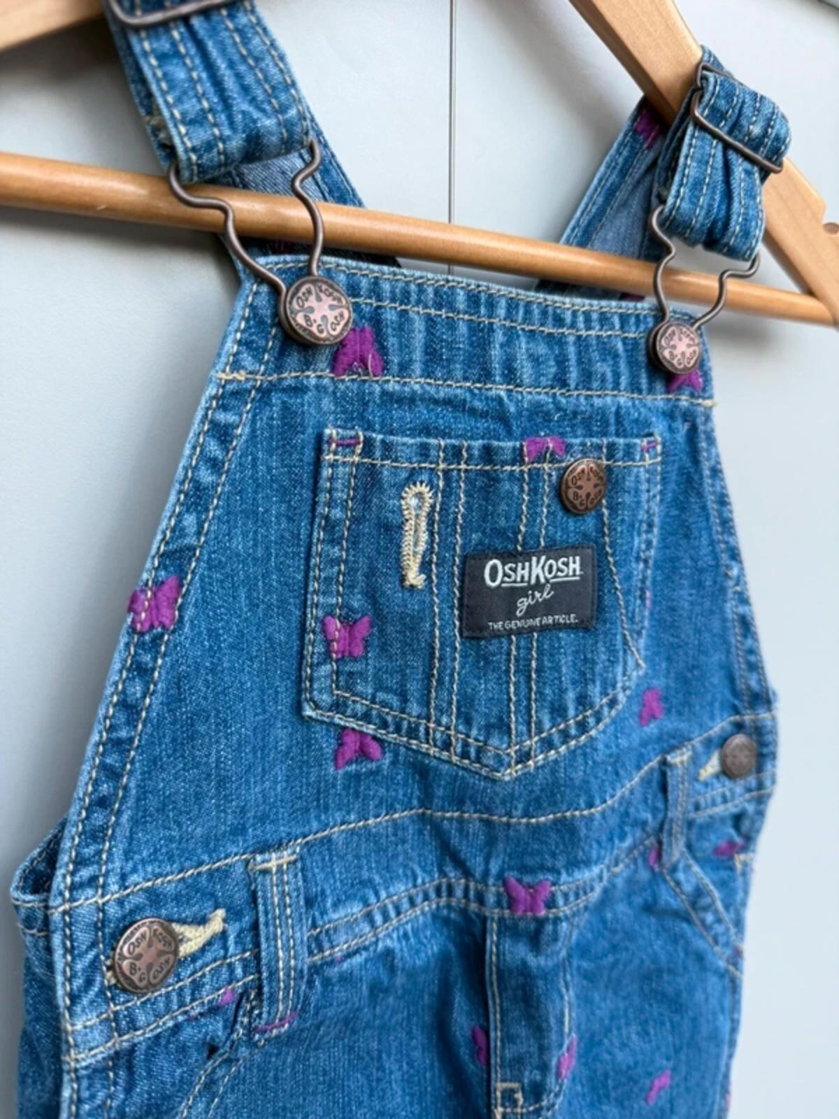 Oshkosh Butterfly Denim Dungarees 12M