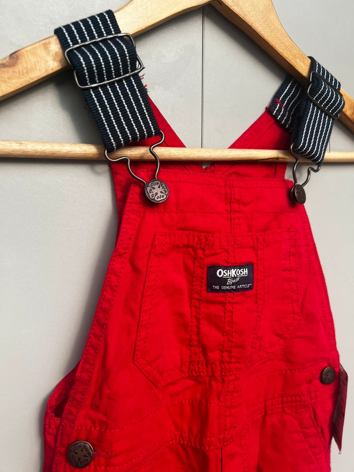 Oshkosh Red Short Dungarees 4T