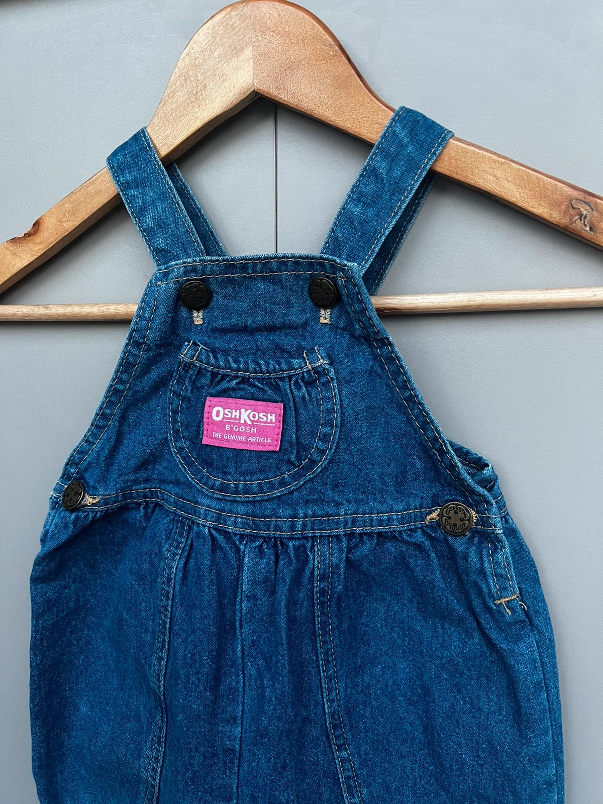 Oshkosh Vintage Denim Bubble Dungarees 6-9M