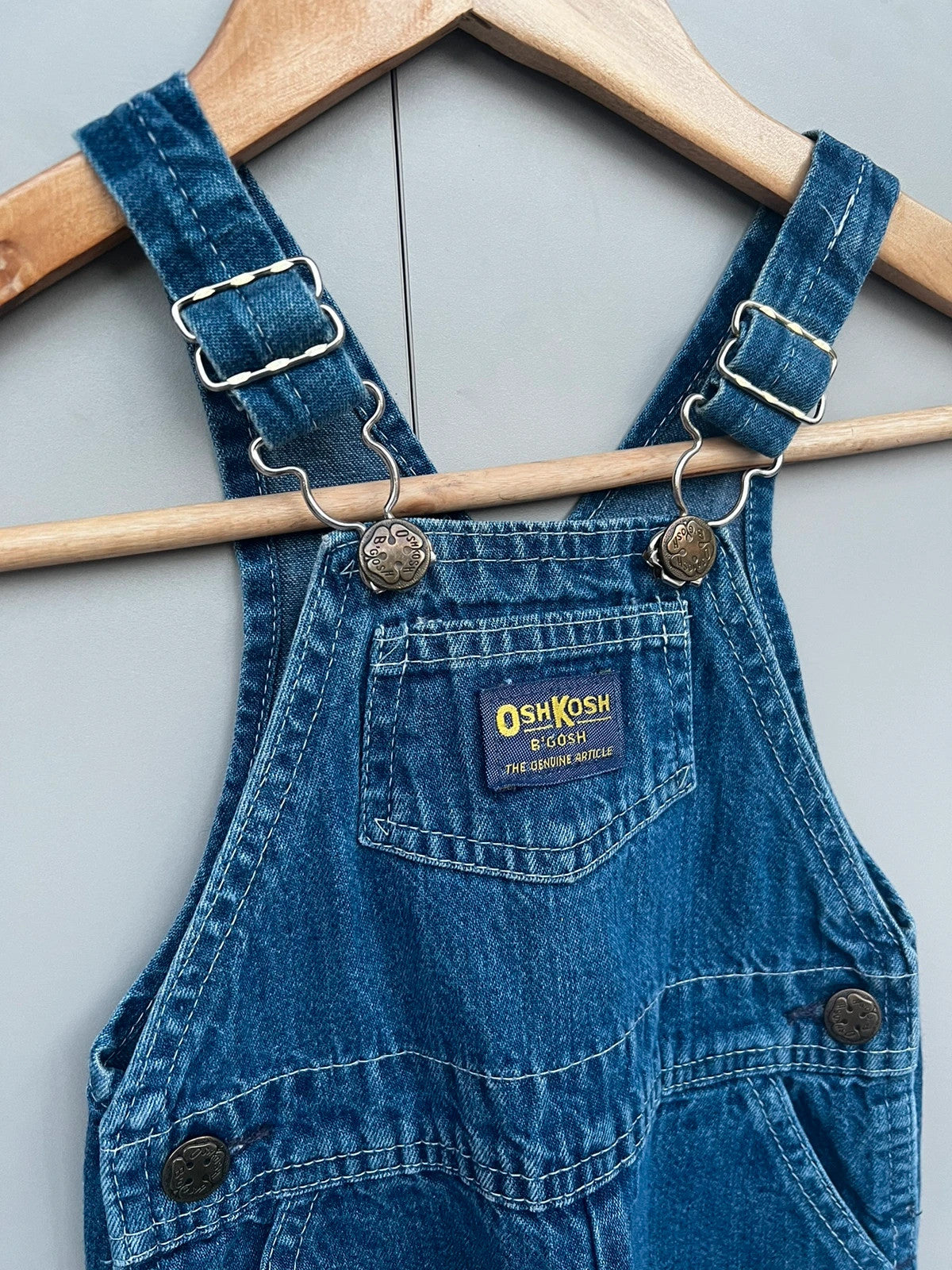 Oshkosh Unisex  Vintage Denim Dungarees 18M