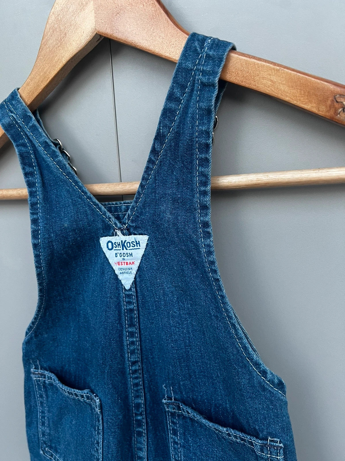 Oshkosh Unisex  Vintage Denim Dungarees 18M