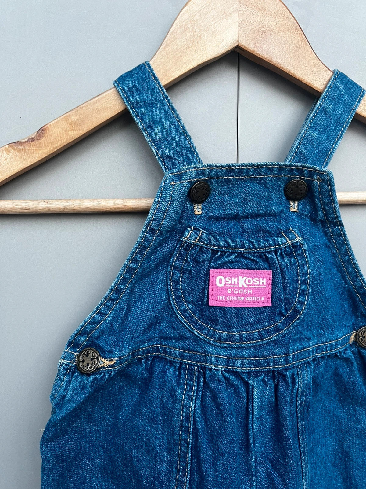 Oshkosh Vintage Denim Bubble Dungarees 6-9M