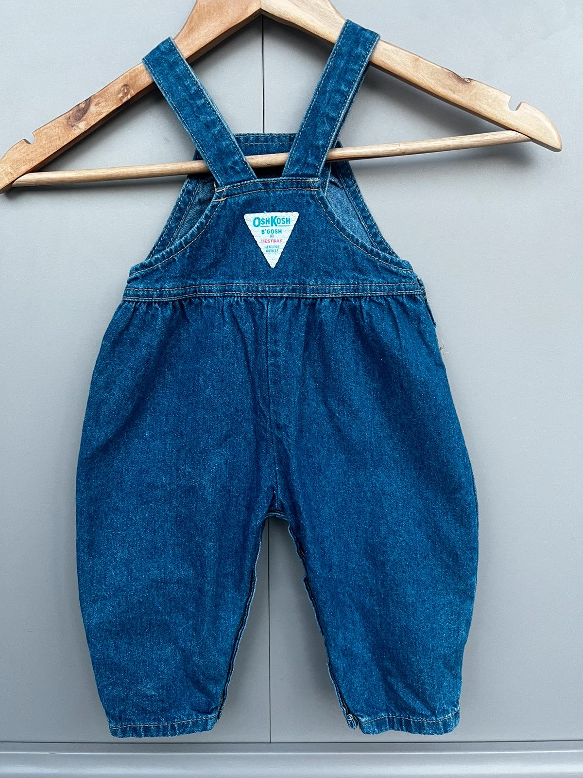 Oshkosh Vintage Denim Bubble Dungarees 6-9M