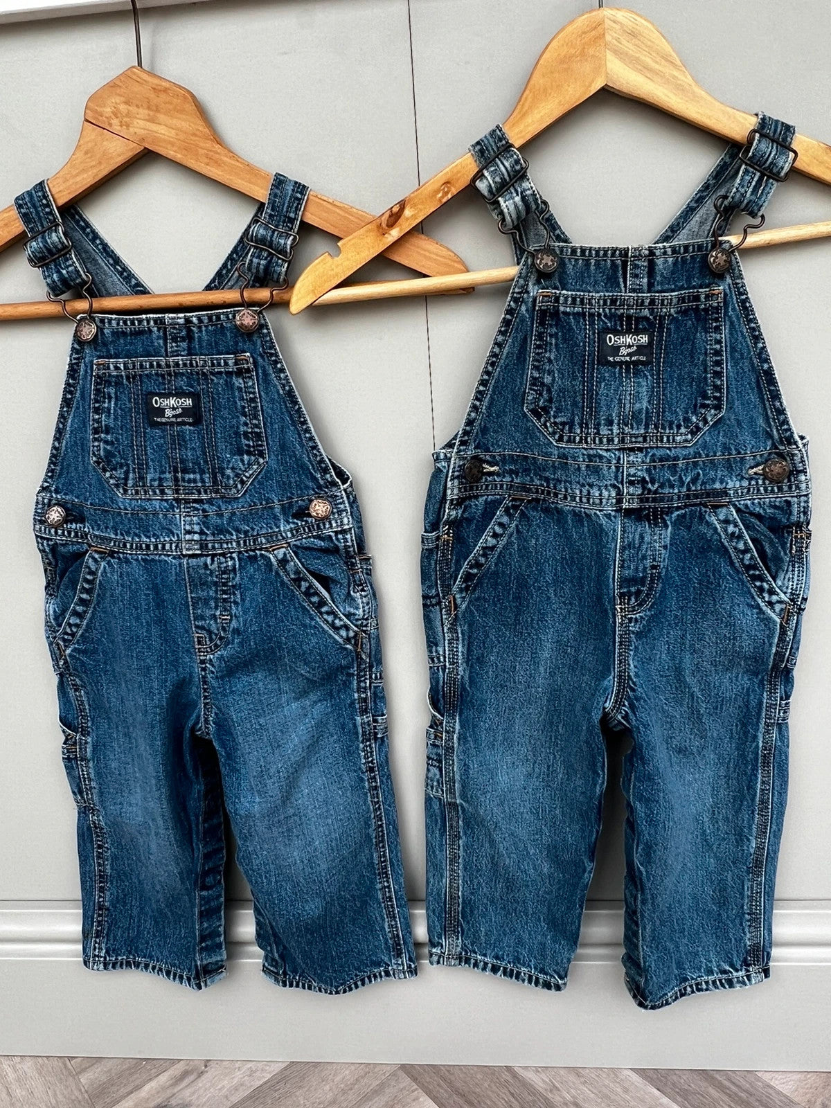 Oshkosh Twin Denim Dungarees 18M