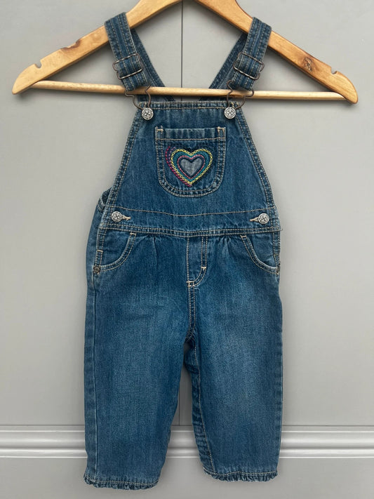 Oshkosh Embroided Dungarees Heart 18M