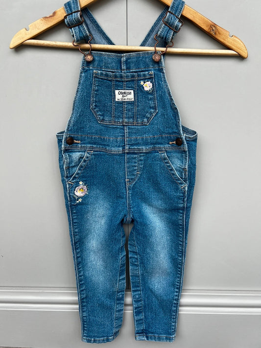 Oshkosh Embroidered Denim Dungarees 24M