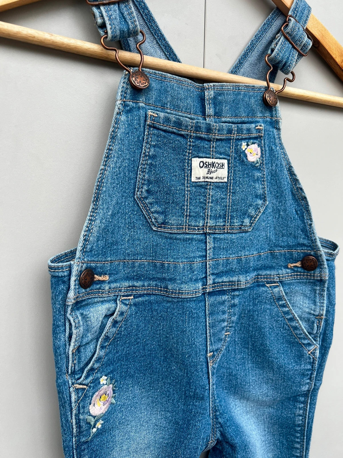 Oshkosh Embroidered Denim Dungarees 24M