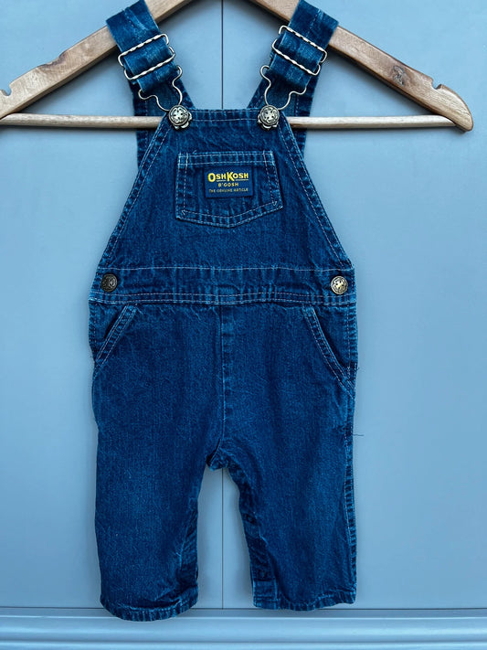 Oshkosh Unisex Vintage Denim Dungarees 12M