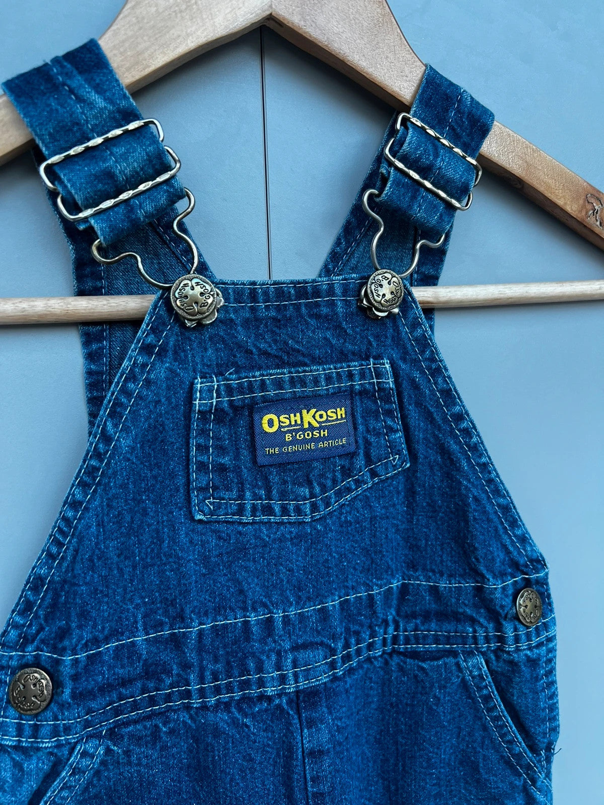 Oshkosh Unisex Vintage Denim Dungarees 12M