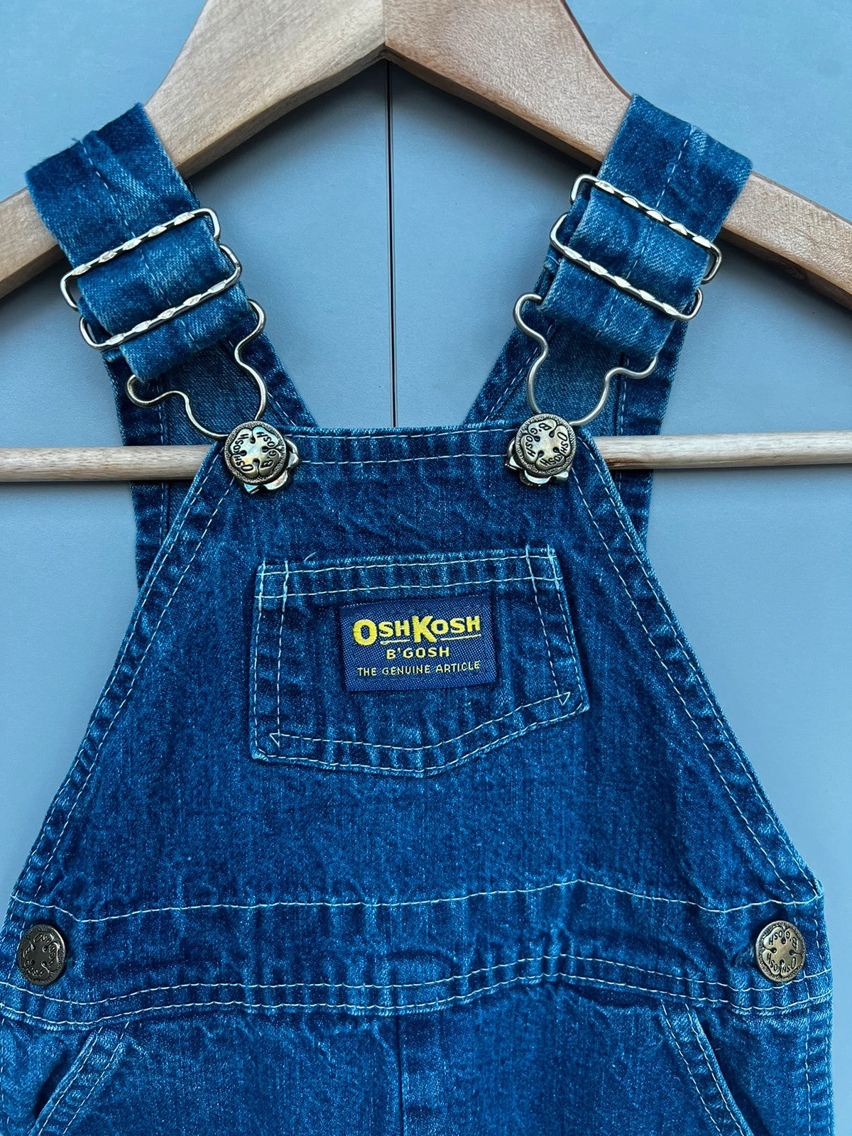 Oshkosh Unisex Vintage Denim Dungarees 12M