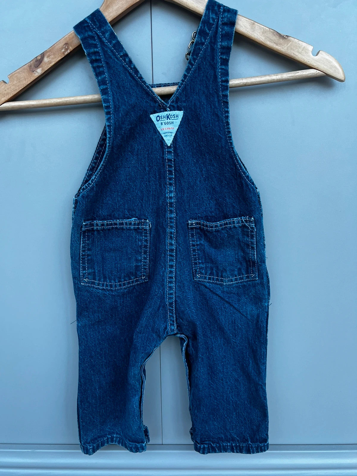 Oshkosh Unisex Vintage Denim Dungarees 12M