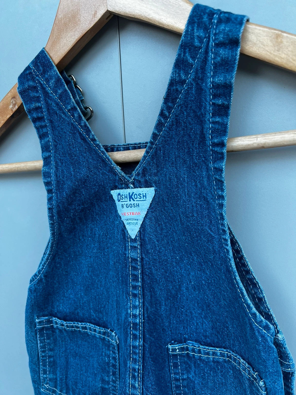 Oshkosh Unisex Vintage Denim Dungarees 12M