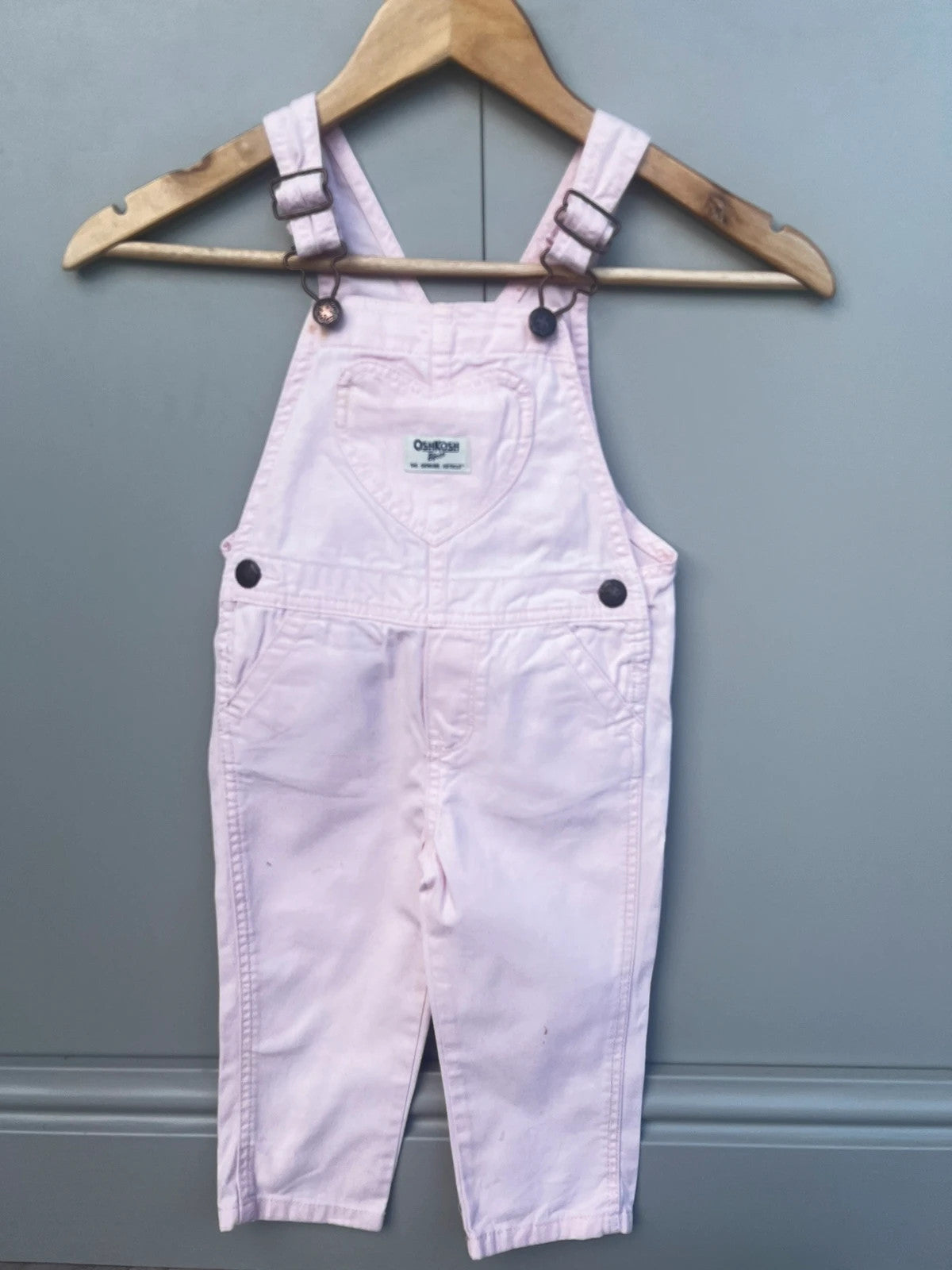 Oshkosh Rose Pink Heart Dungarees