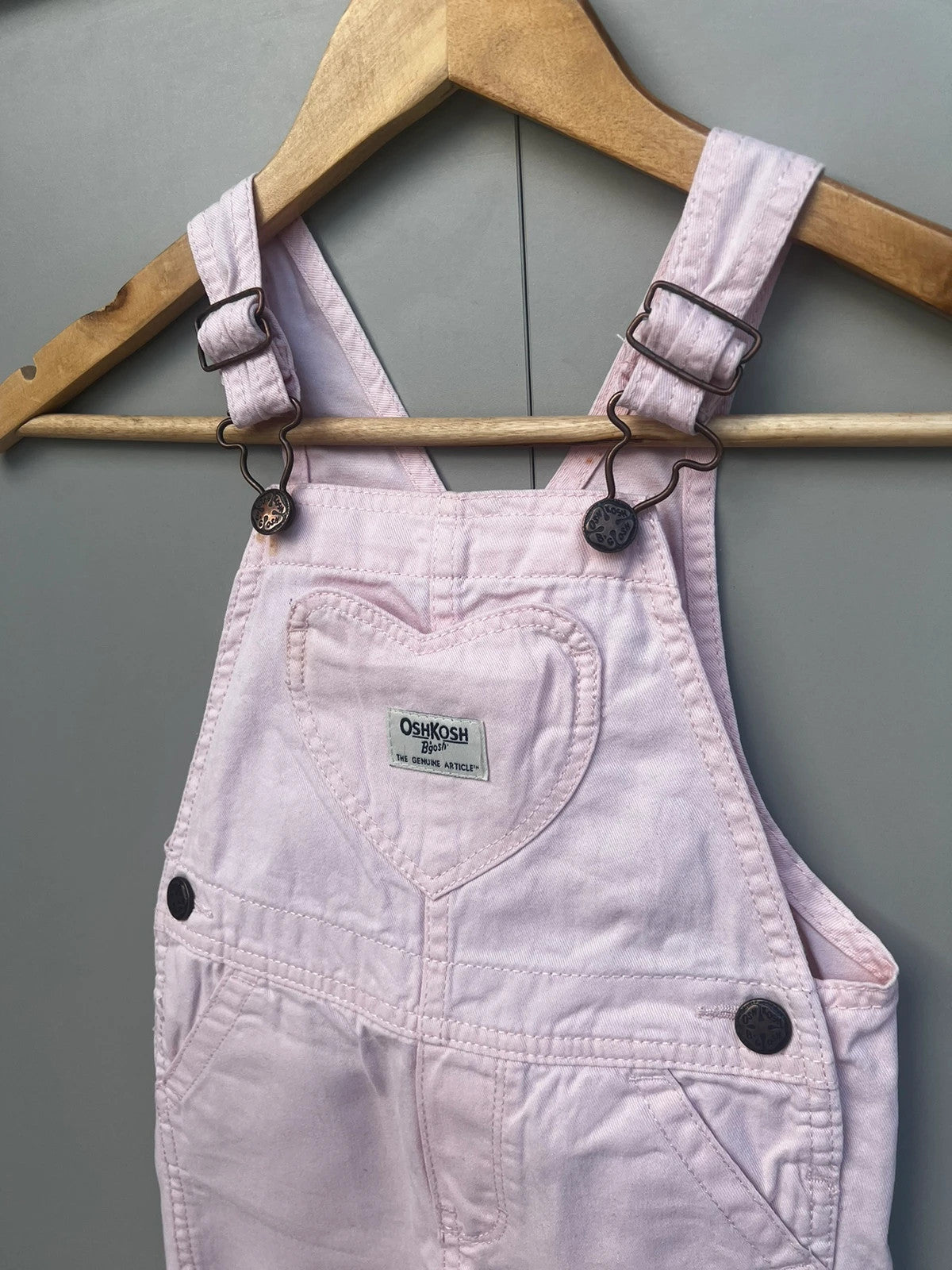 Oshkosh Rose Pink Heart Dungarees