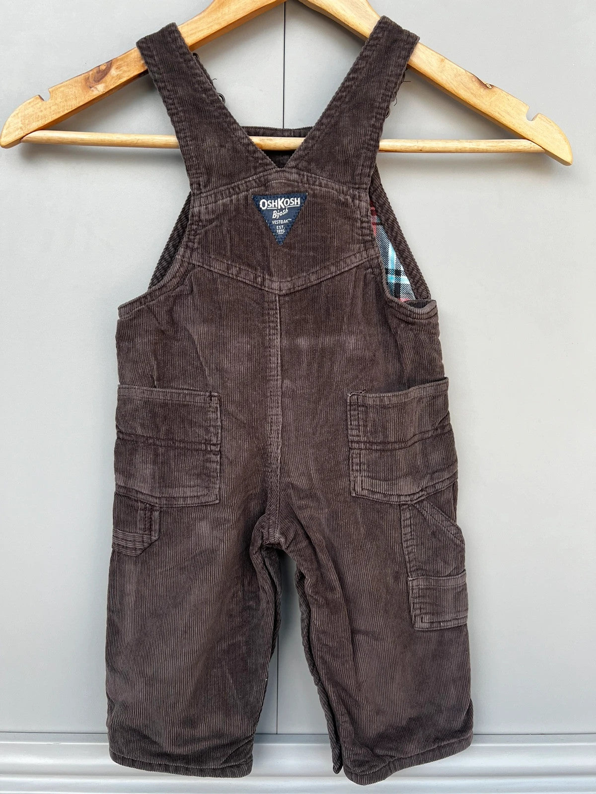 Oshkosh Brown Corduroy Dungarees 12M