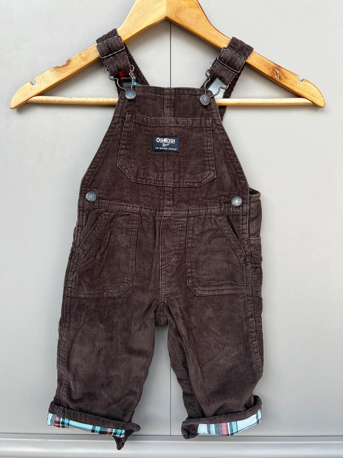 Oshkosh Brown Corduroy Dungarees 12M