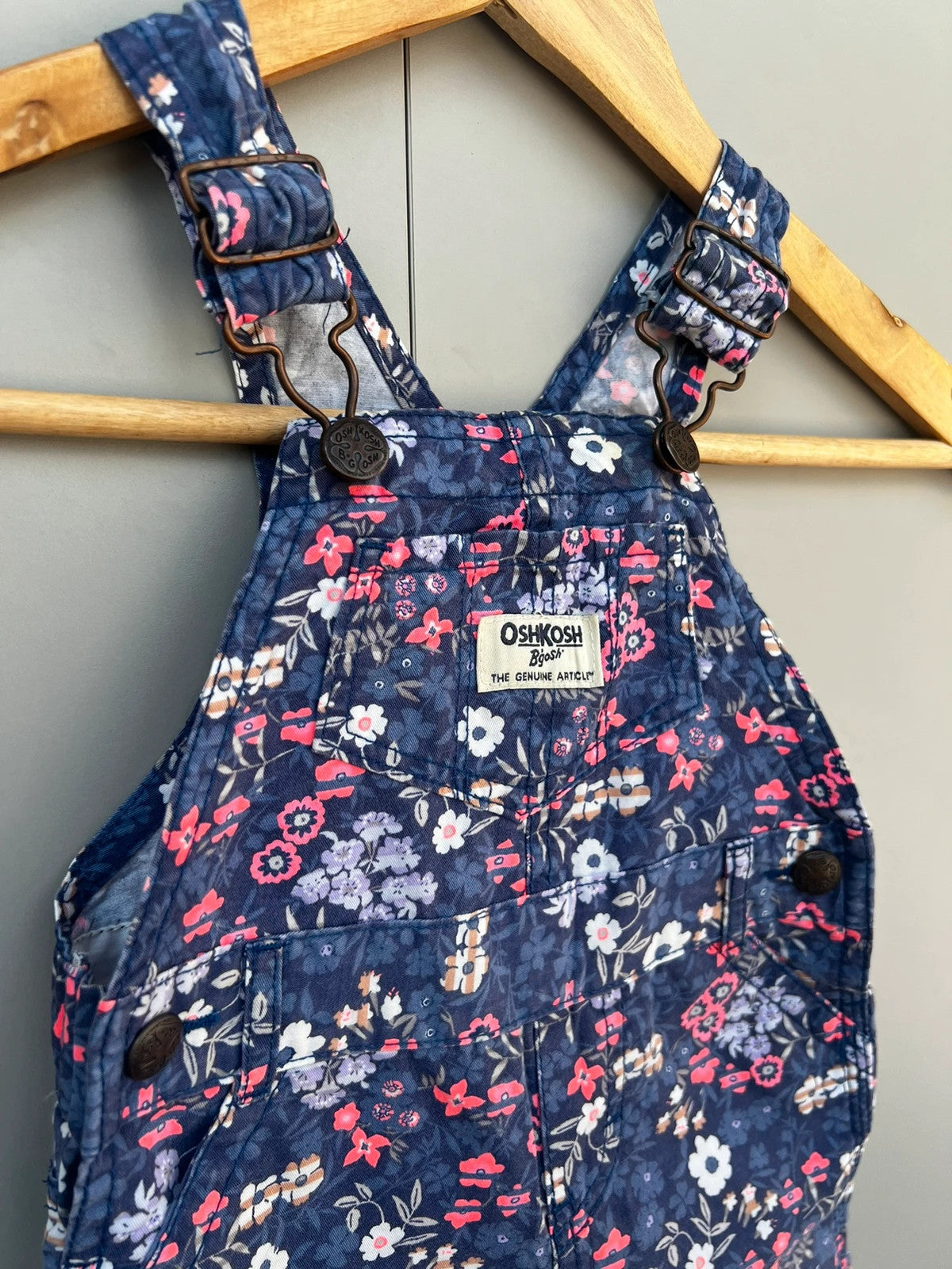 Oshkosh Floral Dungarees 9M