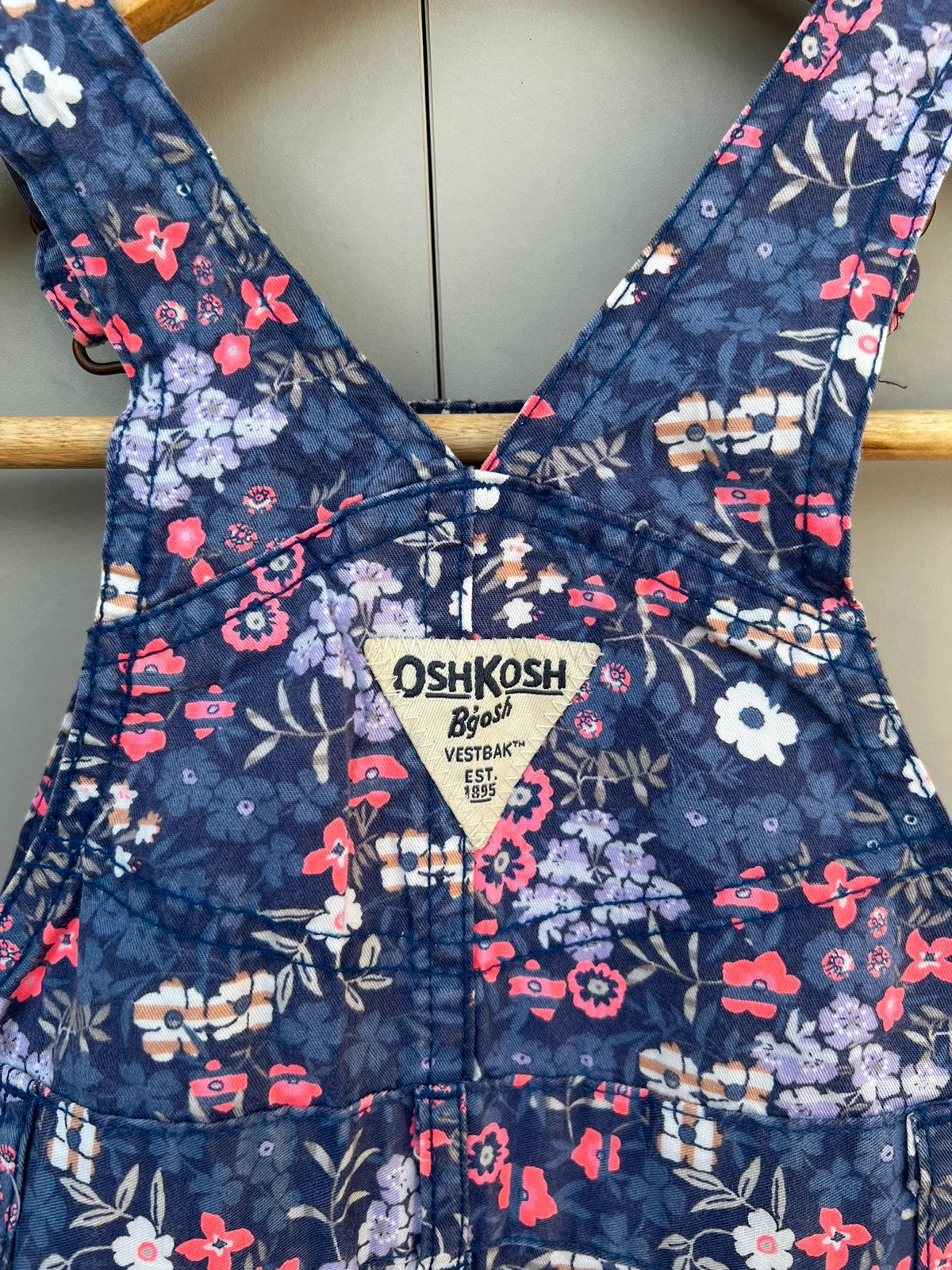 Oshkosh Floral Dungarees 9M