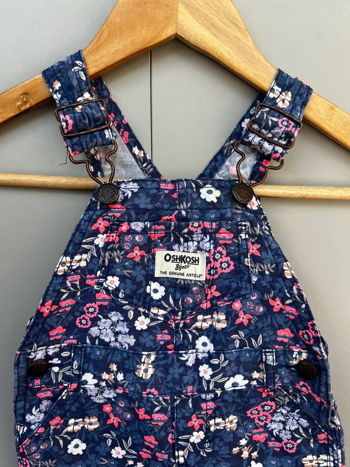 Oshkosh Floral Dungarees 9M