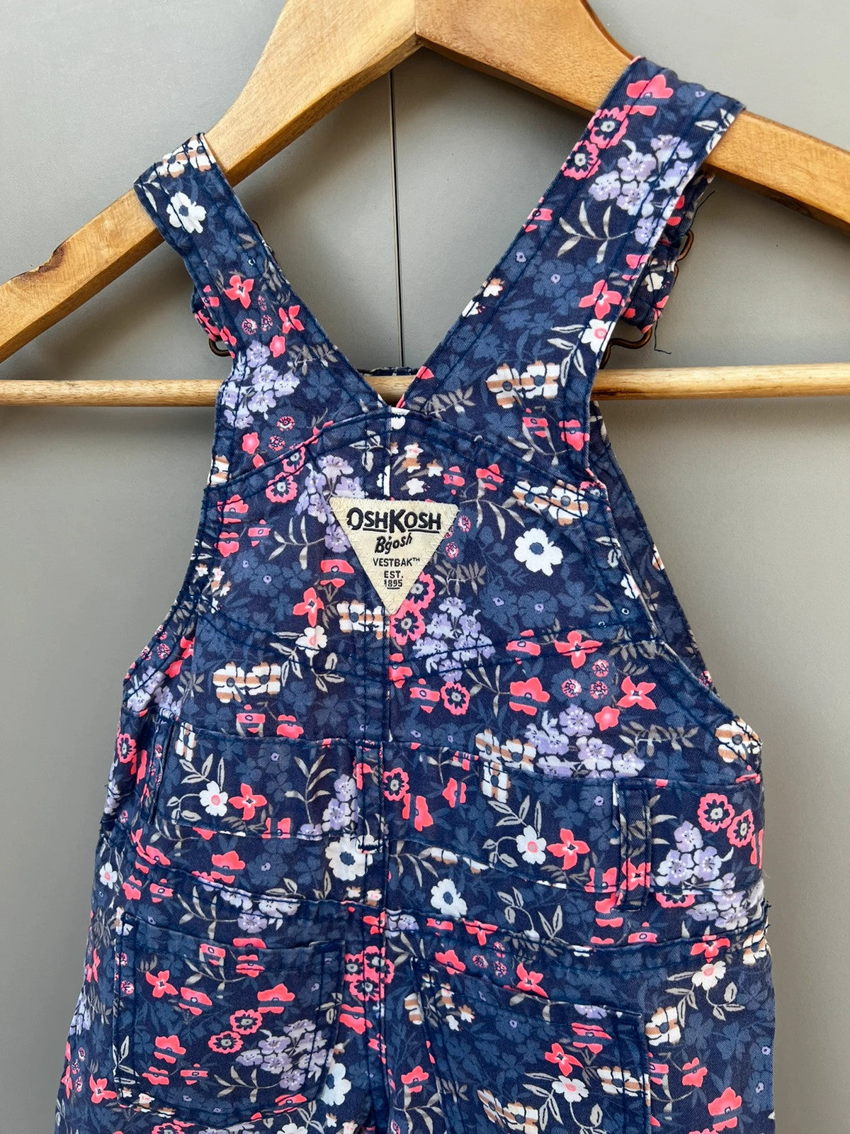 Oshkosh Floral Dungarees 9M