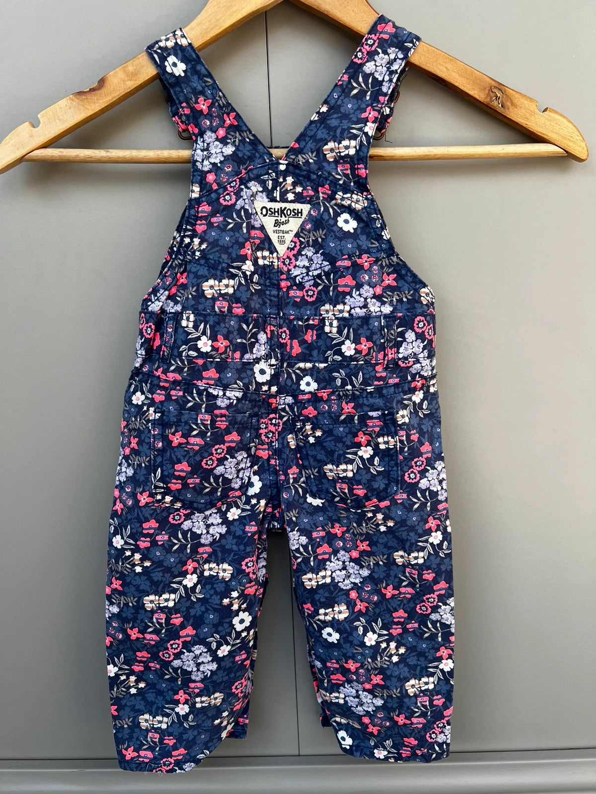 Oshkosh Floral Dungarees 9M