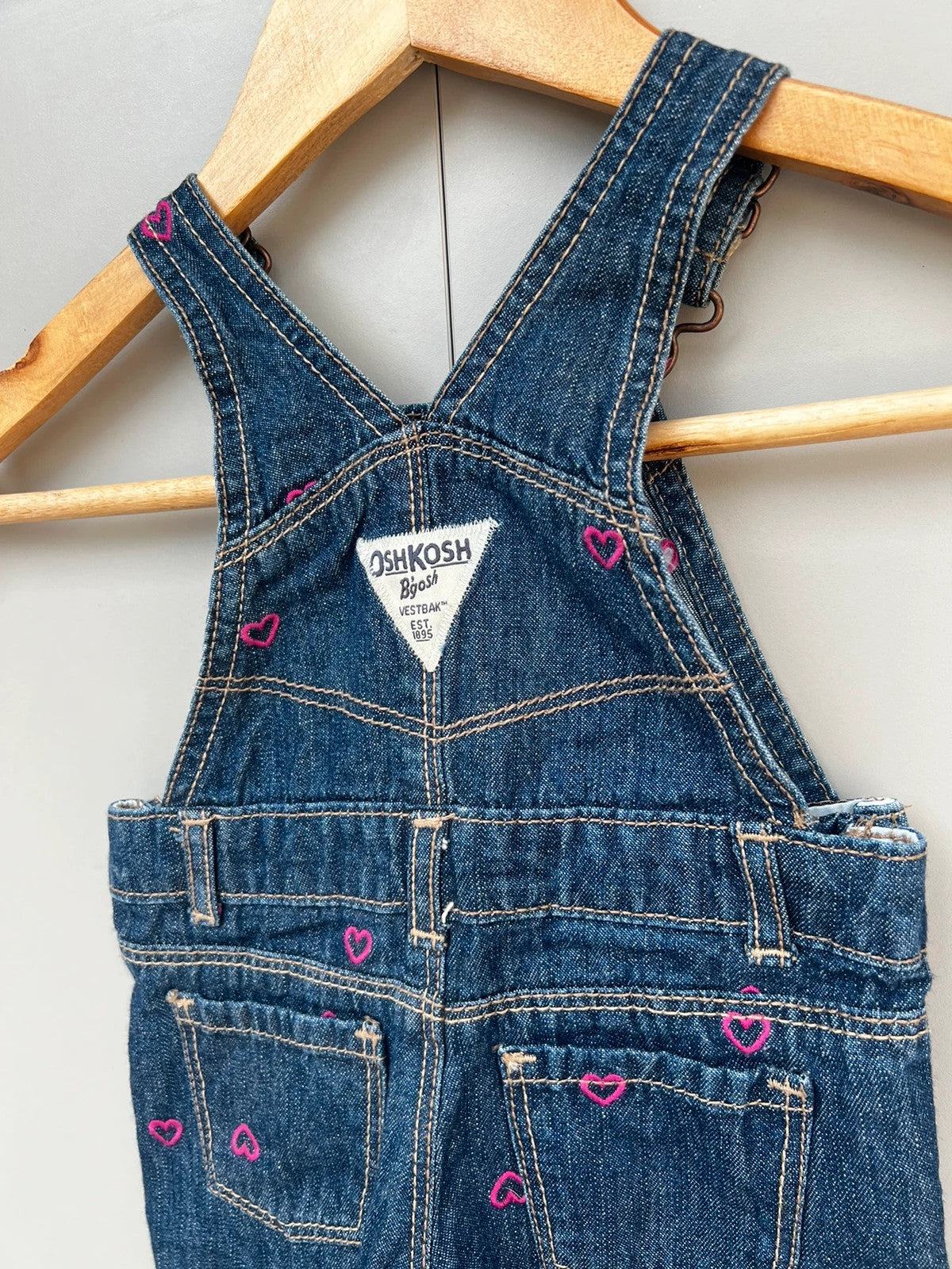 Oshkosh Heart Denim Dungarees 6M