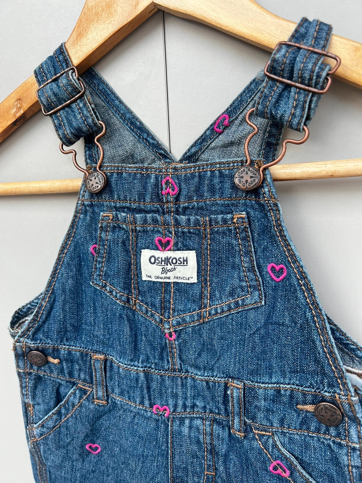 Oshkosh Denim Heart Dungarees 12M