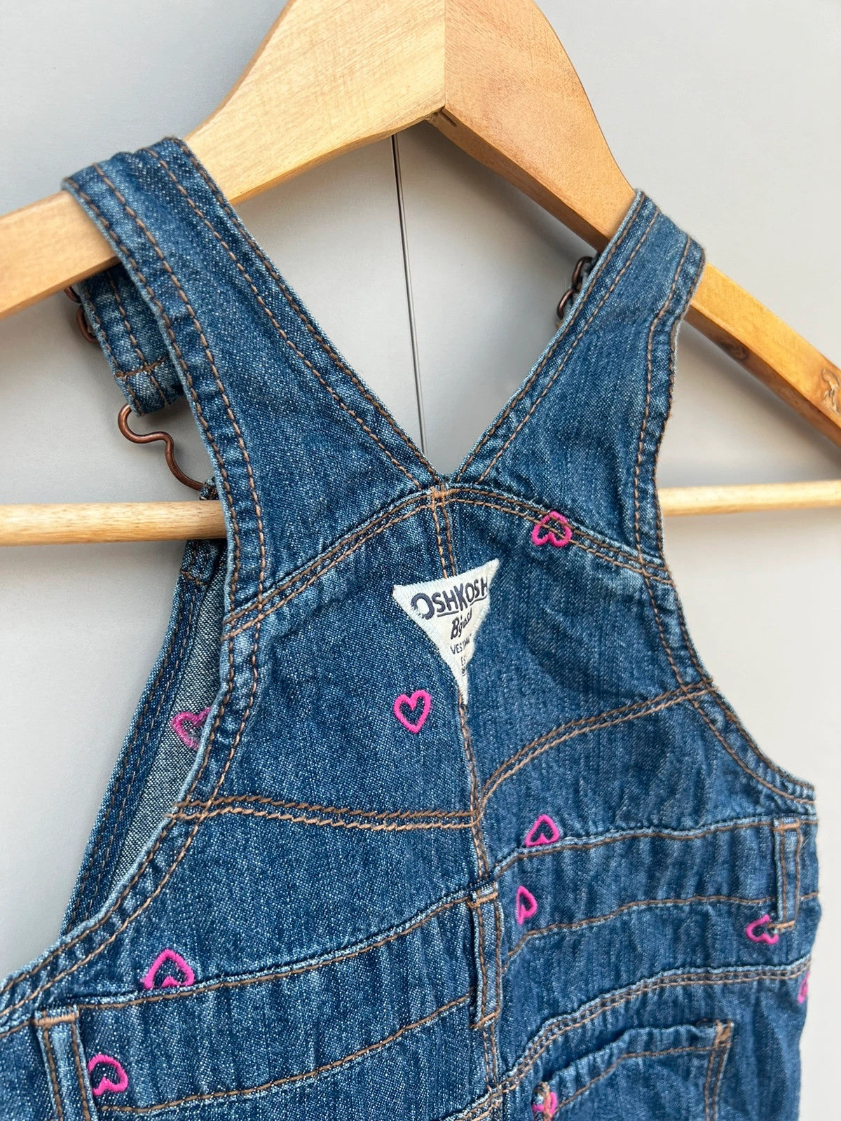 Oshkosh Denim Heart Dungarees 12M