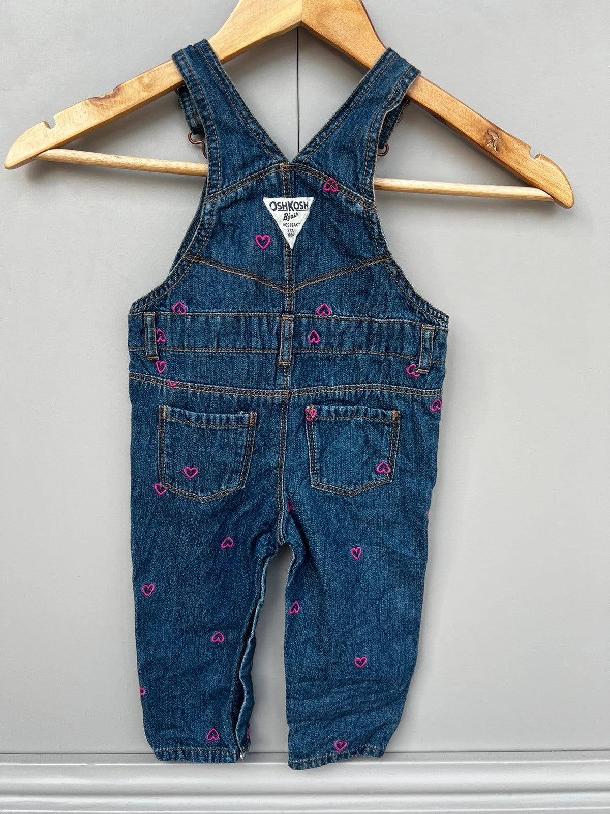 Oshkosh Denim Heart Dungarees 12M