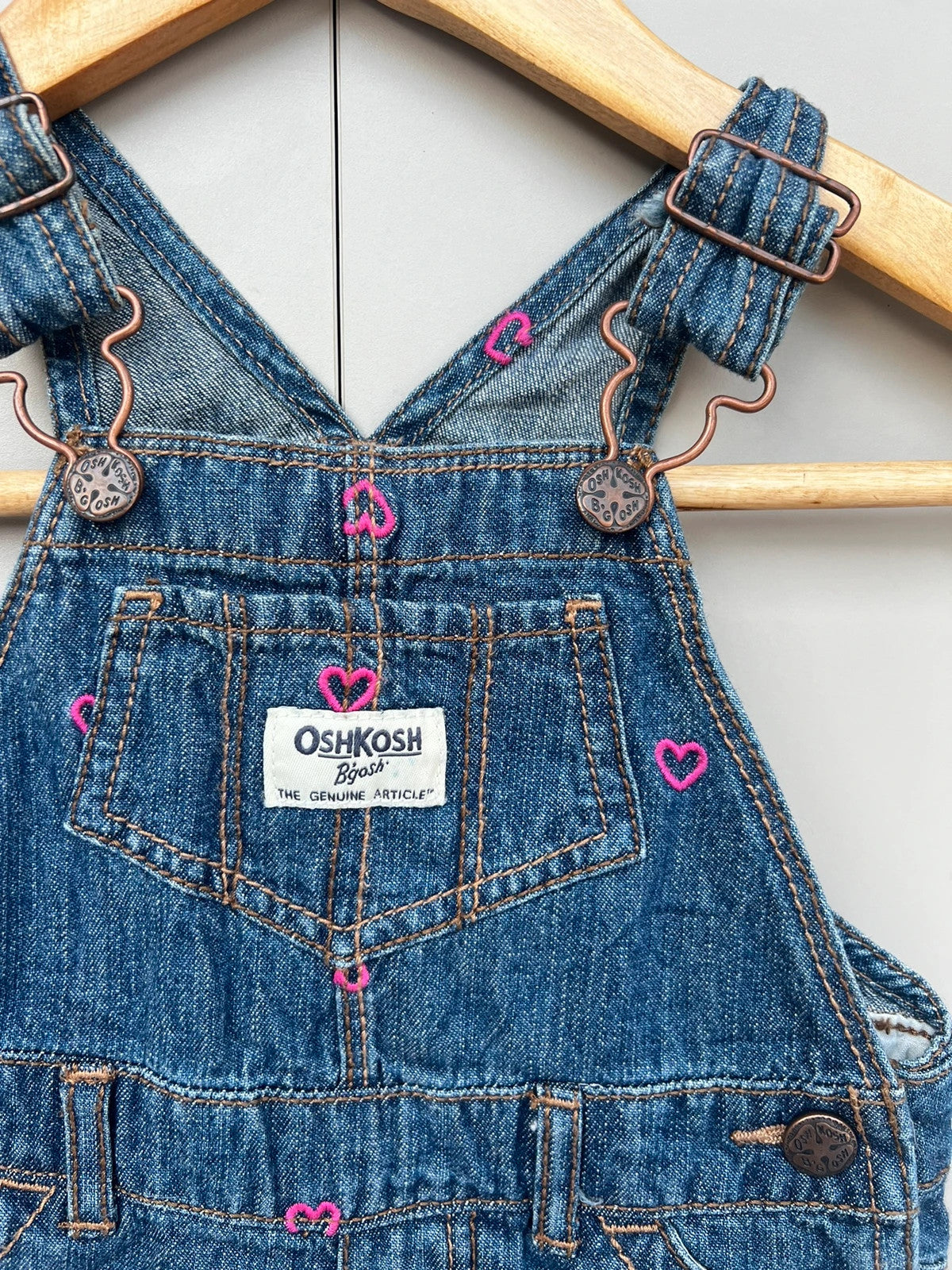 Oshkosh Denim Heart Dungarees 12M