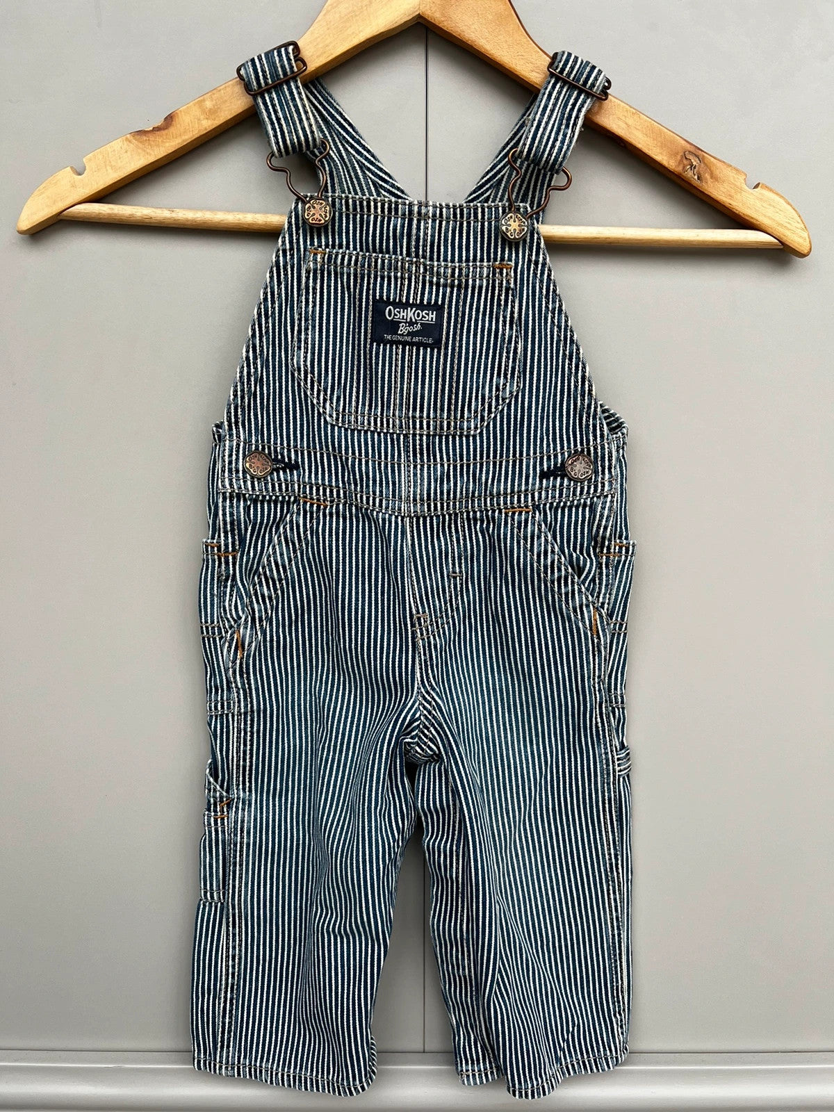 Oshkosh Classic Hickory Stripe Dungarees 12M