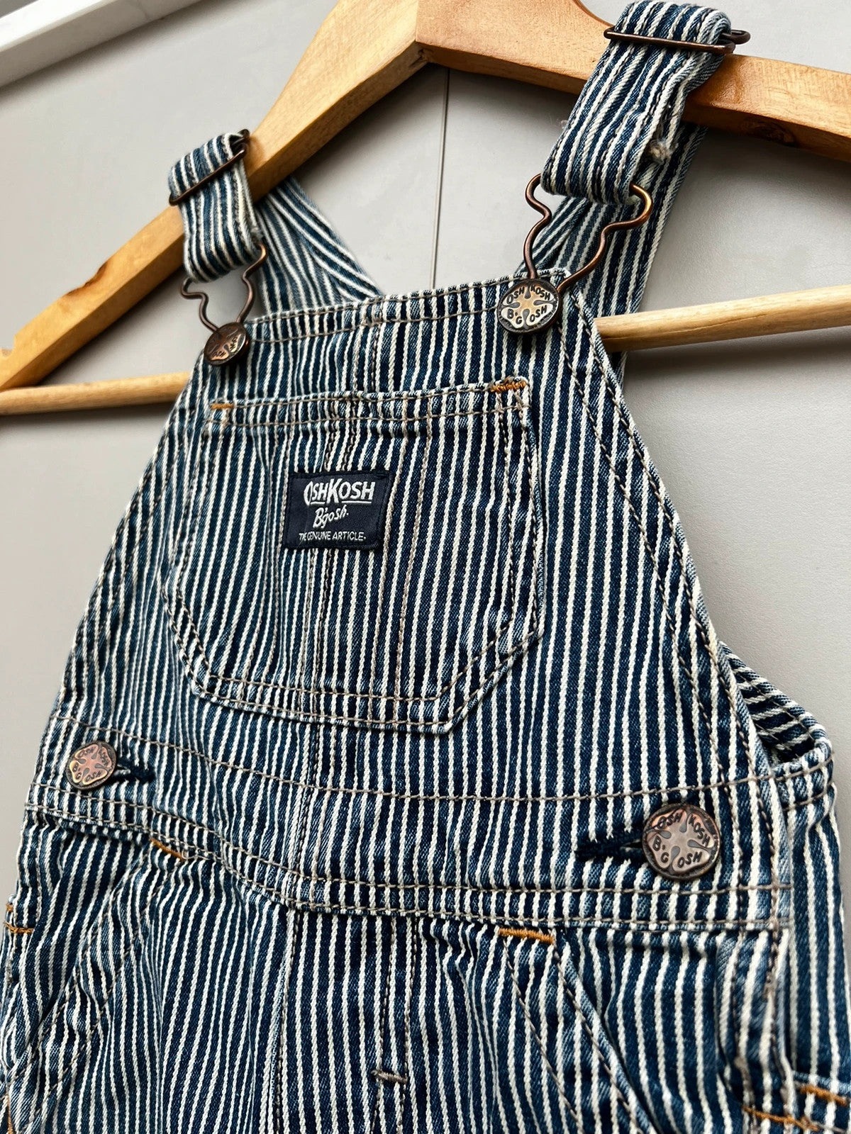 Oshkosh Classic Hickory Stripe Dungarees 12M