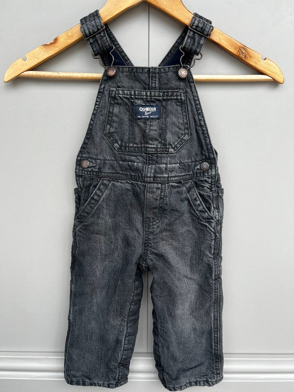 Oshkosh Grey Denim Dungarees 12M